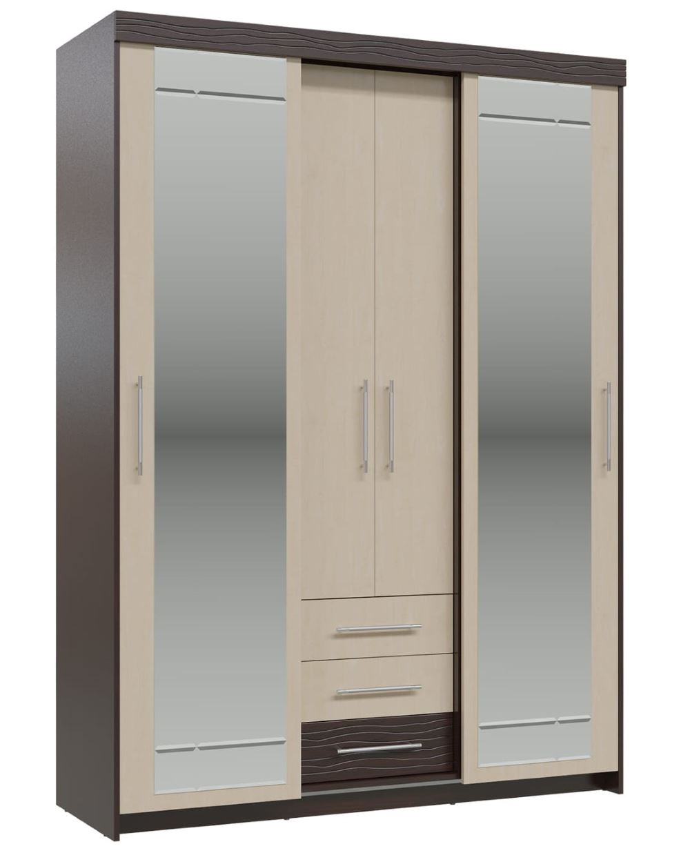 Фото Шкаф-купе с ящиками Олимп (2 двери) от производителя Гранд Кволити в Джанкое по цене 36&nbsp;860 ₽