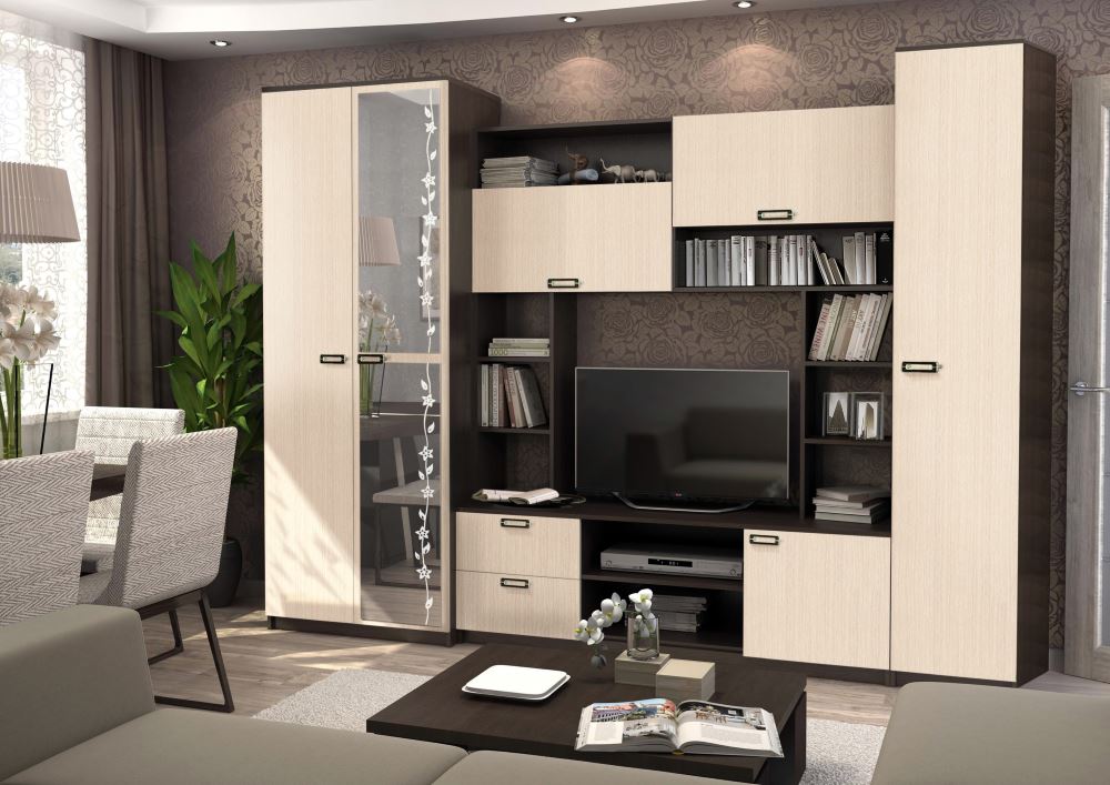 Фото Стенка Аллегро вар.№6 ЛДСП от производителя Диал в Джанкое по цене 20&nbsp;050 ₽