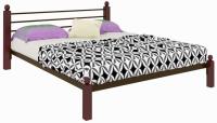 Фото metallicheskie-krovati кровать двуспальная милана lux (см 140х200) трубка металл производитель Милсон