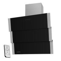 Вытяжка наклонная Cascada 90 (900х415хh1100(1400)) (Материал Металл/Стекло , Цвет Металлик/Черный) в Джанкое от производителя 