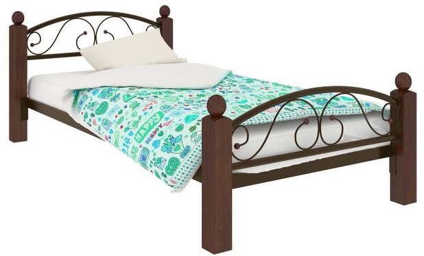 Фото Кровать односпальная Вероника Lux Plus (СМ 120х190) трубка металл от производителя Милсон в Джанкое по цене 19 800 ₽