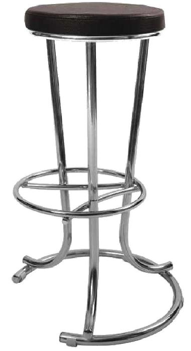 Табурет барный Омега ( Обивка стула:кожзам , хром, 030 коричневый (Кристалл) ) Табурет барный Омега ( Обивка стула:кожзам , хром, 030 коричневый (Кристалл) )