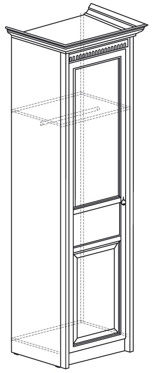 Фото Шкаф Лючия 182 (60) однодверный от производителя Яна в Джанкое по цене 18 440 ₽