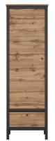 Шкаф Loft REG1D1S (дуб вотан, дуб вотан-черный (Black Red White (БРВ)) ) в Джанкое от производителя в интернет магазине Планета Комфорта Шкаф Loft REG1D1S (дуб вотан, дуб вотан-черный (Black Red White (БРВ)) ) в Джанкое от производителя