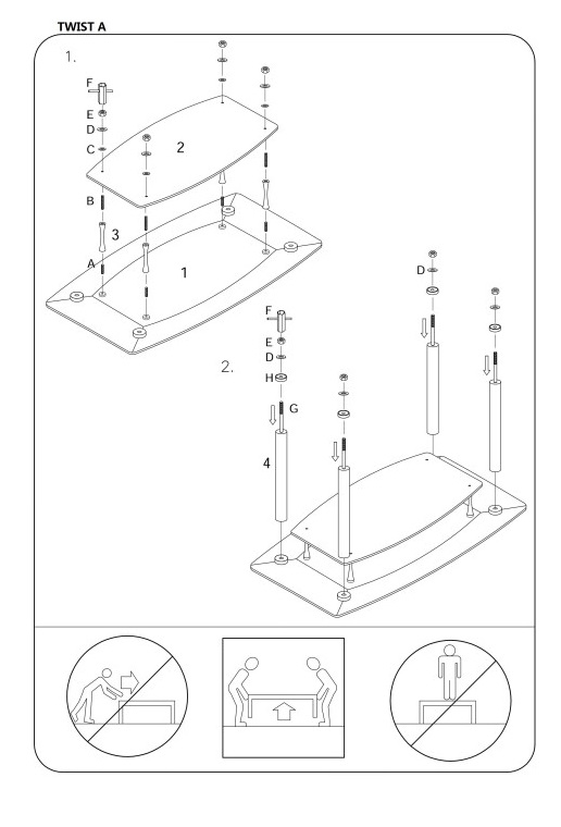 Фото Стол обеденный Signal Twist A от производителя Signal в Джанкое по цене 22 690 ₽