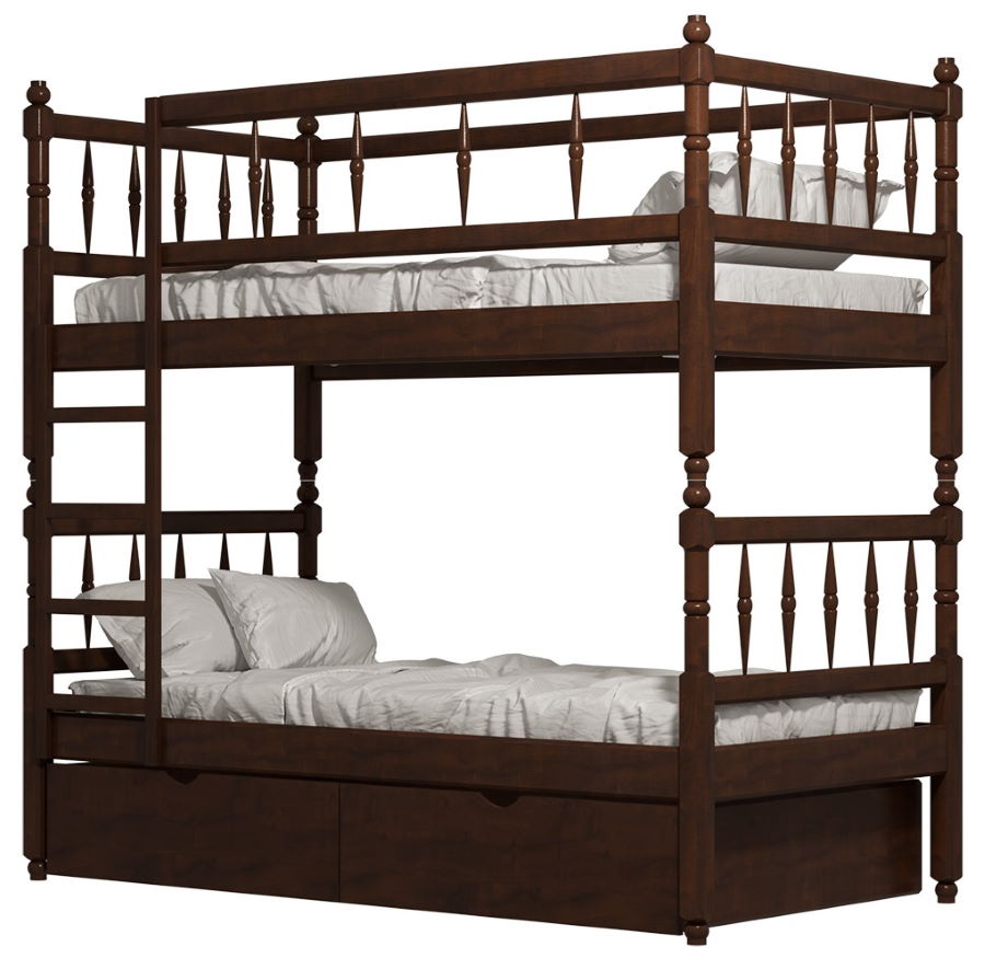 Фото Кровать двухъярусная №2 (СМ 80х190) с основанием от производителя Фант-мебель в Джанкое по цене 37 680 ₽