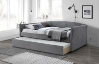 Кровать односпальная Halmar Sanna (СМ 90х200) c ортопедическим основанием ( 90х200 , дерево/ткань , серый  , без подъемного мех. , ящики в комплекте , без матраса (Halmar ) ) в Джанкое от производителя 