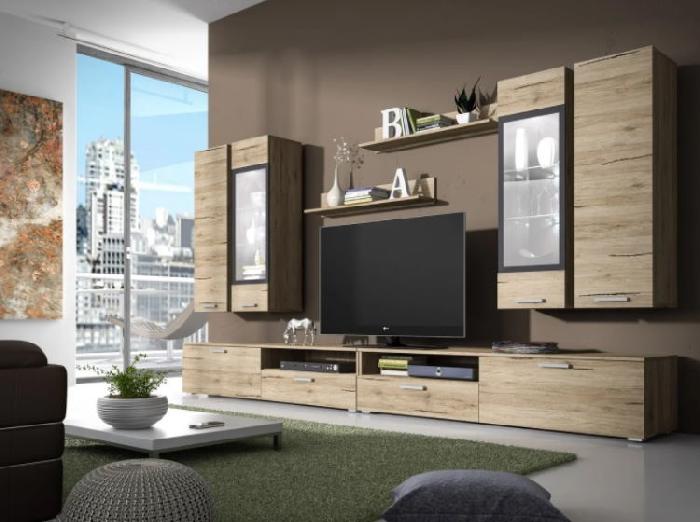 Стенка-II typ 10 Sarah (дуб san remo светлый ламинат, дуб san remo светлый ламинат,(Helvetia)) Стенка-II typ 10 Sarah (дуб san remo светлый ламинат, дуб san remo светлый ламинат,(Helvetia))