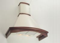 Вытяжка купольная Gretta (M) 90 (900х535хh895(1125)) (Материал Металл/Дерево , Цвет Бежевый/Орех) в Джанкое от производителя 