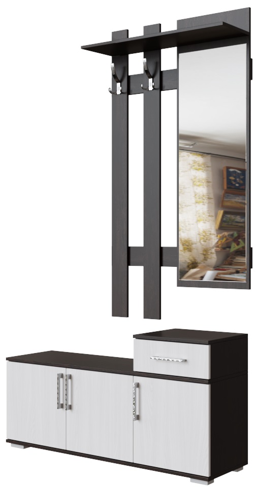 Фото Вешалка с зеркалом №3 (0,8) от производителя Хорошая мебель в Джанкое по цене 14 480 ₽