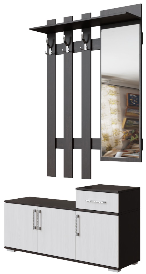 Фото Вешалка с зеркалом №3 (1,0) от производителя Хорошая мебель в Джанкое по цене 13 860 ₽