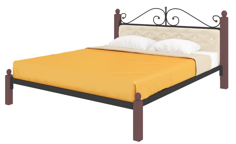 Фото Кровать двуспальная Диана Lux мягкая (СМ 160х200) трубка металл от производителя Милсон в Джанкое по цене 23 340 ₽