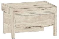 Тумба прикроватная Мале (дуб галифакс белый, дуб галифакс белый (СБК) ) в Джанкое от производителя 