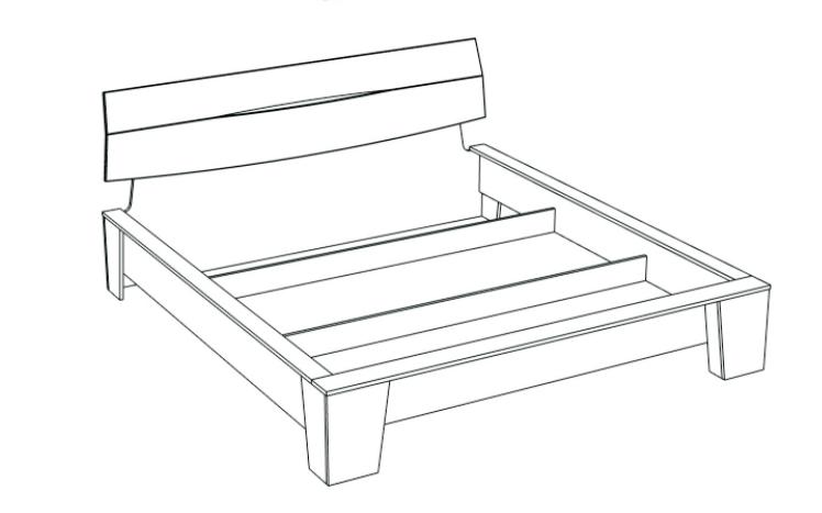 Фото Кровать двуспальная Стреза NEW (СМ 180х200) без основания от производителя СБК в Джанкое по цене 8 460 ₽