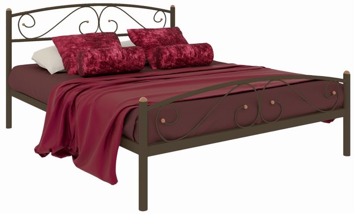 Фото Кровать двуспальная Вероника Plus (СМ 140х200) трубка металл от производителя Милсон в Джанкое по цене 13 170 ₽