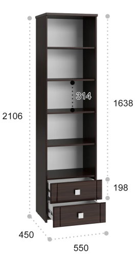 Фото Пенал Изабель ИЗ-63К с зеркалом от производителя Компасс в Джанкое по цене 25 320 ₽