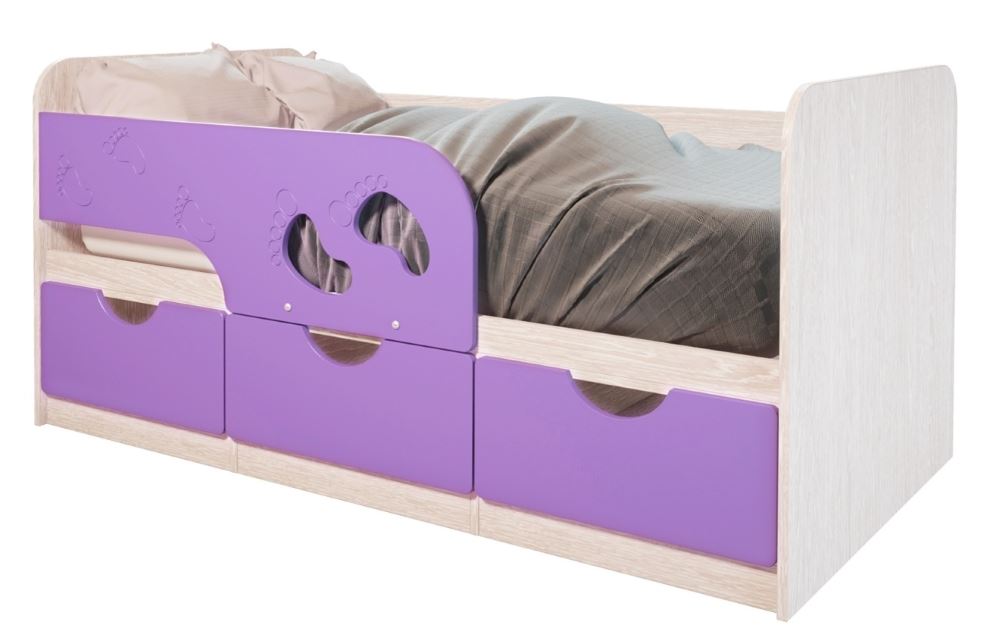 Фото Кровать детская Минима Лего (СМ 80х160) от производителя Мебелони в Джанкое по цене 13&nbsp;530 ₽