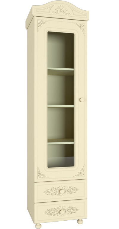 Фото Шкаф-пенал со стеклом Ассоль плюс АС-1  от производителя Компасс в Джанкое по цене 27 850 ₽