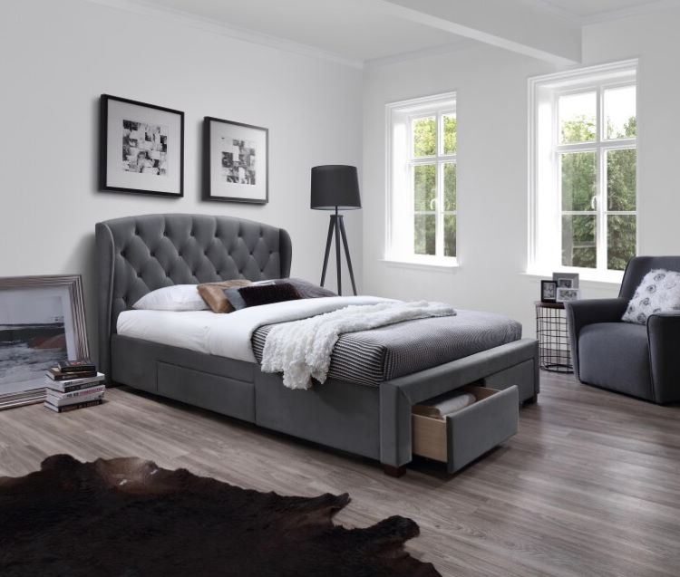 Фото Кровать двуспальная Halmar Sabrina (СМ 160х200) c ортопедическим основанием от производителя Halmar  в Джанкое по цене 71&nbsp;530 ₽