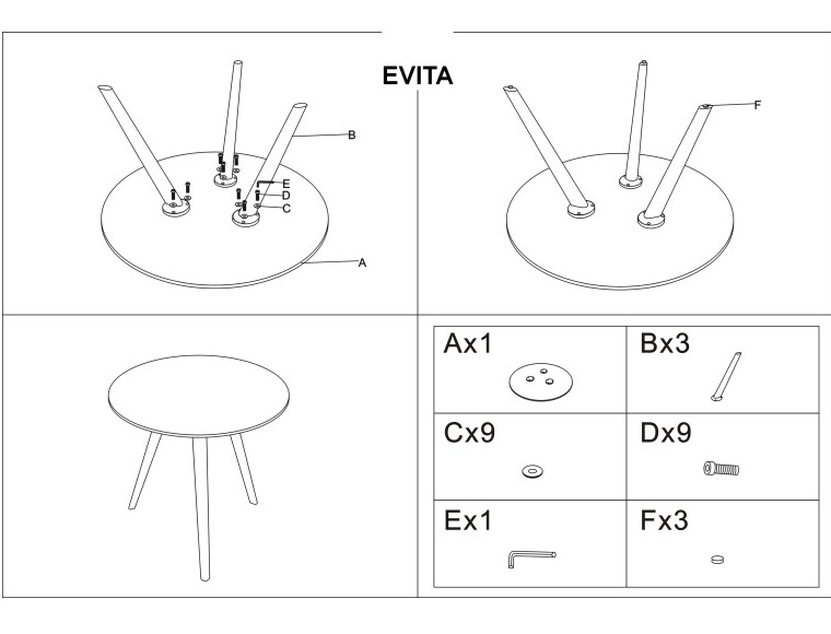 Фото Стол обеденный Signal Evita от производителя Signal в Джанкое по цене 32 490 ₽