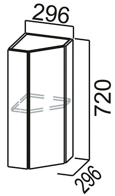 Фото Кухня Геометрия шкаф навесной Ш300тз от производителя SV-мебель в Джанкое по цене 4 930 ₽