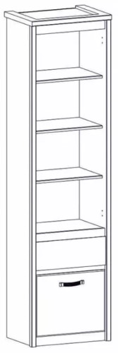 Фото Шкаф открытый 1D1S Прованс (Provence) от производителя Анрэкс в Джанкое по цене 15 020 ₽