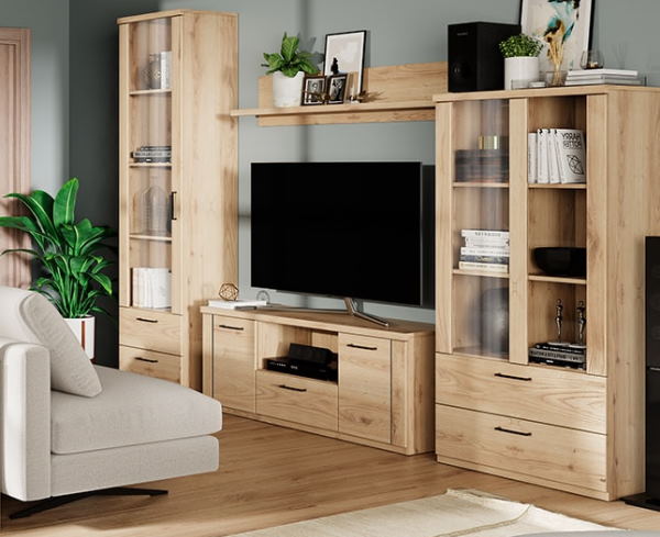 Фото Шкаф с витриной 1V2S Дорсет (Doorset) от производителя Анрэкс в Джанкое по цене 16&nbsp;980 ₽