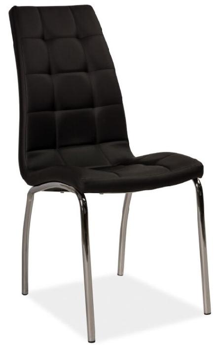 Стул Signal H104 ( Обивка стула:экокожа , хром, черный (Signal) ) Стул Signal H104 ( Обивка стула:экокожа , хром, черный (Signal) )