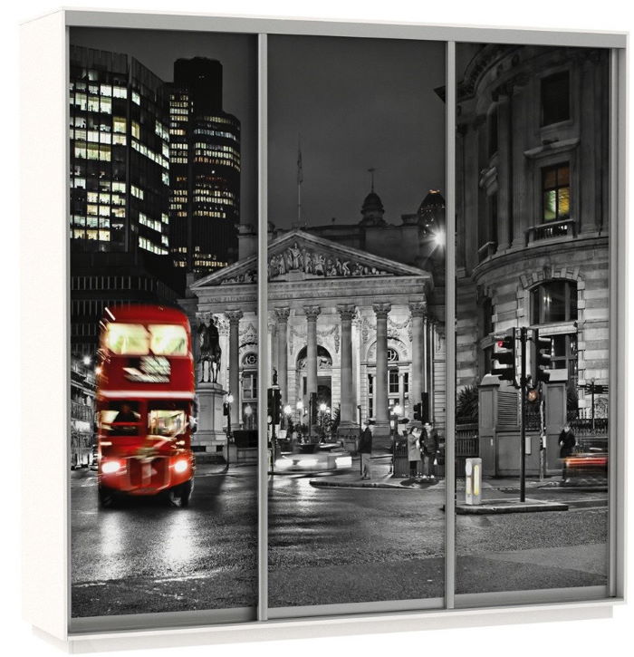 Фото Шкаф-купе Экспресс Трио Фото (2,4х0,6х2,2 - 3 двери) от производителя Мебельная компания Е1 в Джанкое по цене 58 640 ₽