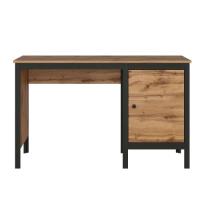 Стол письменный Loft BIU/130 (мдф, лдсп-дуб вотан,  черный матовый (Black Red White (БРВ)) ) в Джанкое от производителя 