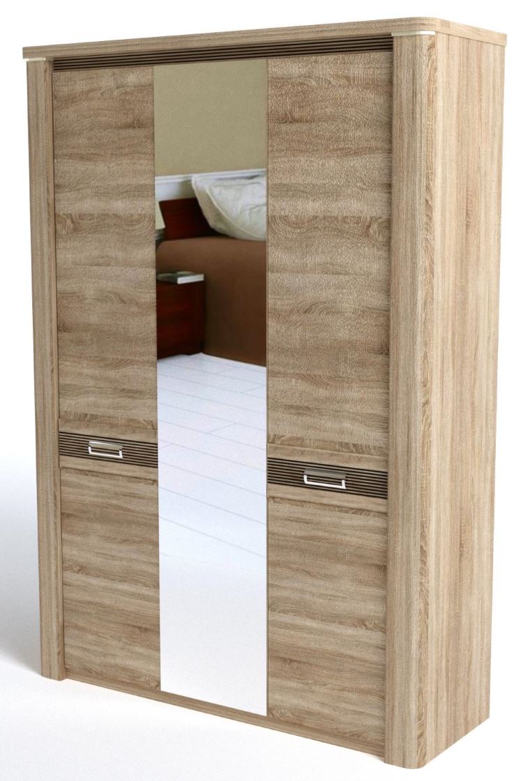 Фото Шкаф Магнолия (160) трехдверный от производителя СБК в Джанкое по цене 36&nbsp;070 ₽