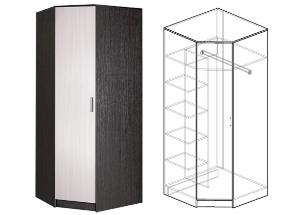 Фото Шкаф Светлана (86) угловой от производителя Мебель Маркет в Джанкое по цене 15&nbsp;150 ₽