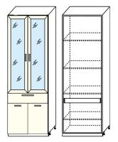 Кухня Диана-4 (ЛДСП) шкаф 800 (ШП-2) (белый, ясень шимо светлый (Фант-мебель) ) в Джанкое от производителя 