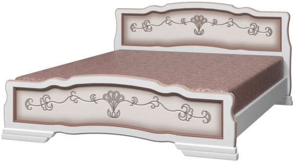 Фото Кровать двуспальная Карина-6 (СМ 180х200) без основания с универсальными царгами от производителя Браво-мебель в Джанкое по цене 19 430 ₽