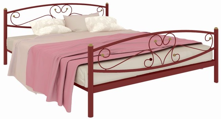 Фото Кровать двуспальная Каролина Plus (СМ 140х200) трубка металл от производителя Милсон в Джанкое по цене 13 780 ₽