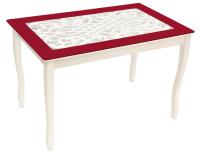 Стиль 2 Ажур IV бордовый-триумф белый