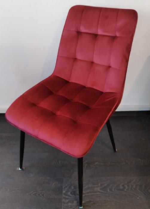 Кресло DC805 ( Обивка стула:велюр, черный, вишня (La-alta) )