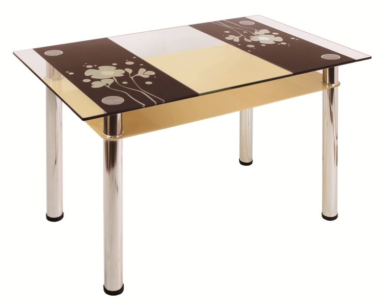 Фото Стол обеденный 3.7 с полкой  от производителя Мебель из стекла в Джанкое по цене 11&nbsp;680 ₽