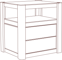 Фото  тумба прикроватная хайтек производитель Алина мебель