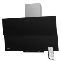 Вытяжка наклонная Plym 90 (896х410хh835(1115)) (Материал Металл/Стекло , Цвет Металлик/Черный) в Джанкое от производителя 