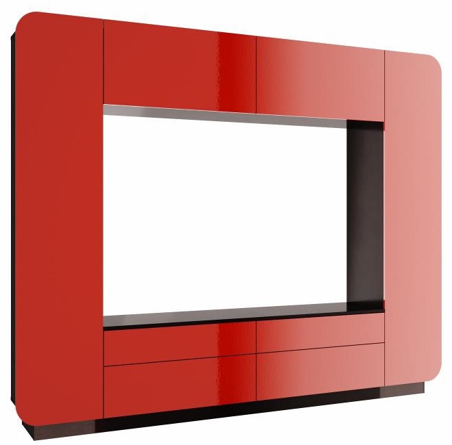 Стенка Лаванда-2 (венге, красный глянец,(Олмеко)) Стенка Лаванда-2 (венге, красный глянец,(Олмеко))