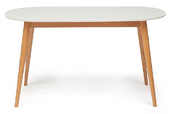 Стол обеденный Макс (Мах) (№4 массив дерева, мдф-белый,  натуральный бук (Tetchair) ) Стол обеденный Макс (Мах) (№4 массив дерева, мдф-белый,  натуральный бук (Tetchair) )