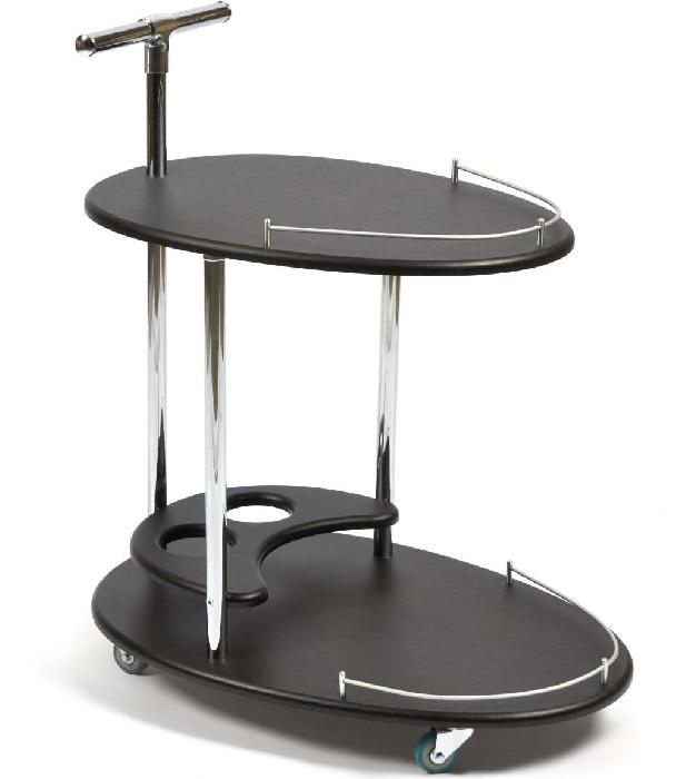 Стол сервировочный Фэйрпорт (Fairport) (резина, мдф-венге,  черный (Tetchair) )