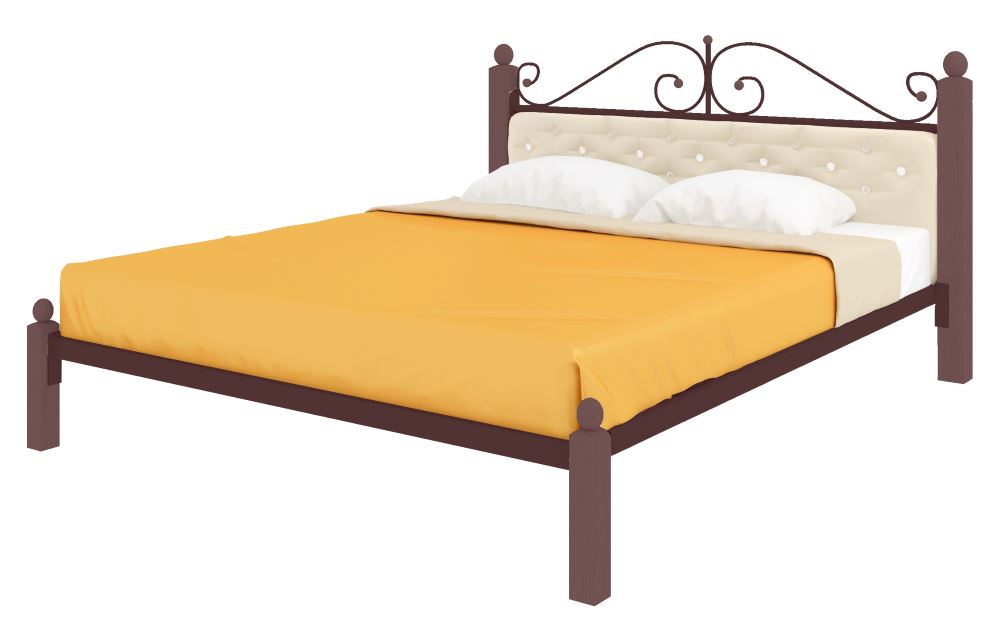 Фото Кровать двуспальная Диана Lux мягкая (СМ 160х190) трубка металл от производителя Милсон в Джанкое по цене 23 340 ₽