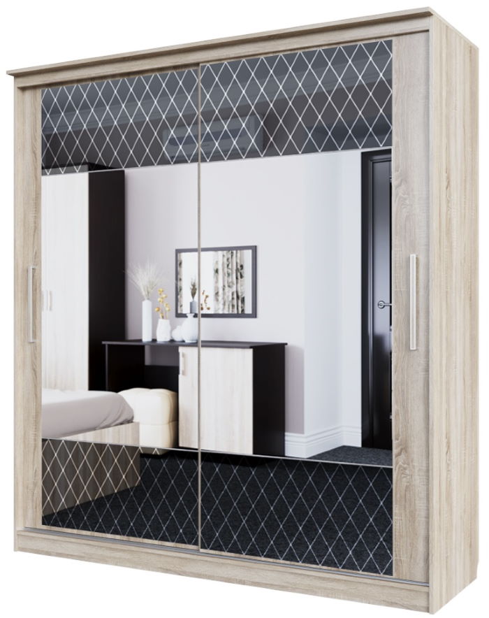 Фото Шкаф-купе №19 Классик черный (2,0 - 2 двери) от производителя SV-мебель в Джанкое по цене 46&nbsp;560 ₽