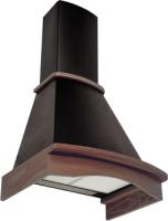 Вытяжка купольная Jasmin 160 (600х498хh605(1050)) (Материал Металл/Дерево , Цвет Черный/Неокрашено) в Джанкое от производителя 