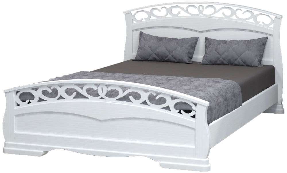 Фото Кровать двуспальная Грация-1 (СМ 160х200) без основания с универсальными царгами от производителя Браво-мебель в Джанкое по цене 19&nbsp;850 ₽