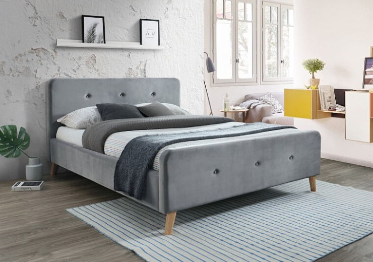 Фото Кровать двуспальная Signal Malmo Velvet (СМ 160х200) c ортопедическим основанием от производителя Signal в Джанкое по цене 66&nbsp;980 ₽