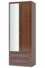Фото Шкаф Лакированный ШР-2 (82) двухдверный с зеркалом от производителя Браво-мебель в Джанкое по цене 19&nbsp;310 ₽