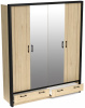 Фото Шкаф Бостон (180) четырехдверный (2 зеркала) от производителя СБК в Джанкое по цене 34&nbsp;930 ₽